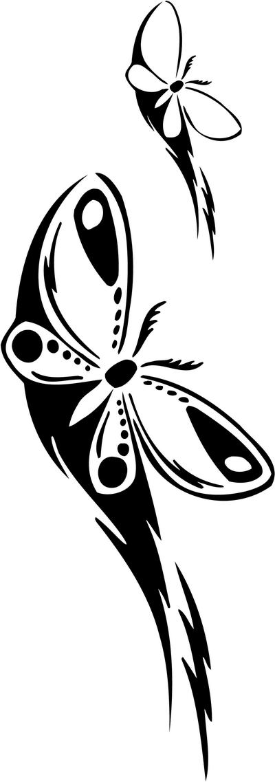 Tribal Butterfly Sticker 24