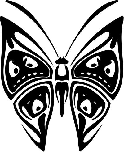 Tribal Butterfly Sticker 36