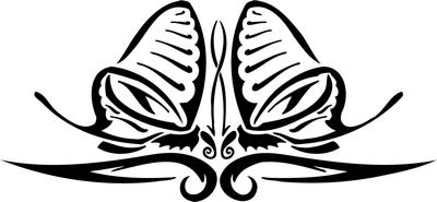 Tribal Butterfly Sticker 37