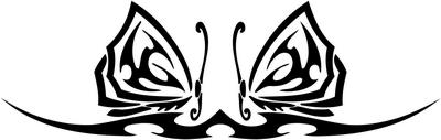 Tribal Butterfly Sticker 38