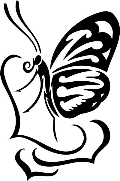 Tribal Butterfly Sticker 39