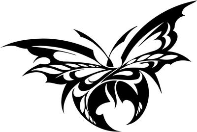 Tribal Butterfly Sticker 52