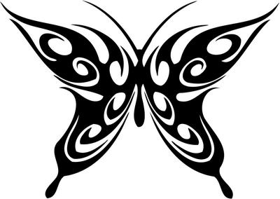 Tribal Butterfly Sticker 101