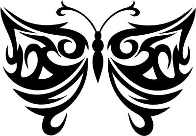 Tribal Butterfly Sticker 102