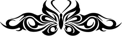 Tribal Butterfly Sticker 114