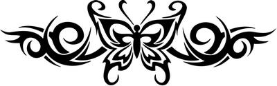 Tribal Butterfly Sticker 115