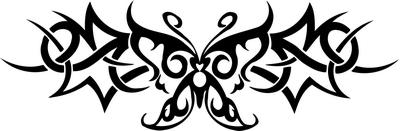 Tribal Butterfly Sticker 116