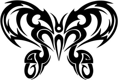 Tribal Butterfly Sticker 123