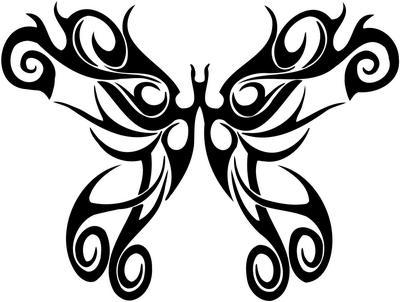 Tribal Butterfly Sticker 124