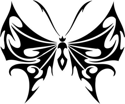 Tribal Butterfly Sticker 127