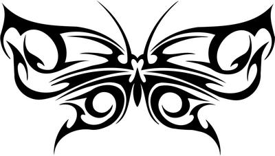 Tribal Butterfly Sticker 128