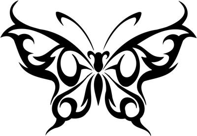 Tribal Butterfly Sticker 131