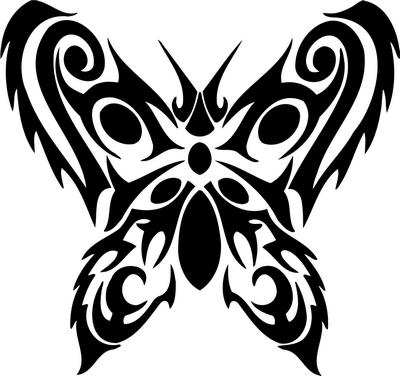 Tribal Butterfly Sticker 133