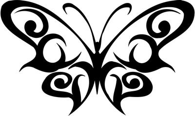 Tribal Butterfly Sticker 144