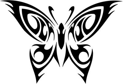 Tribal Butterfly Sticker 148