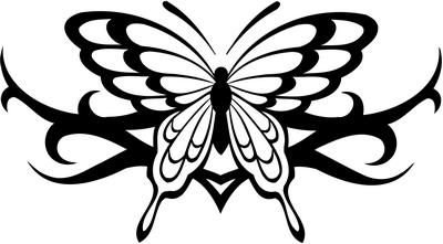 Tribal Butterfly Sticker 149