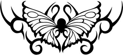 Tribal Butterfly Sticker 151