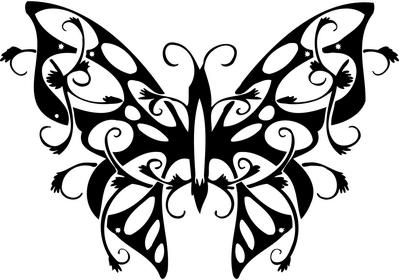 Tribal Butterfly Sticker 154