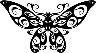 Tribal Butterfly Sticker 159