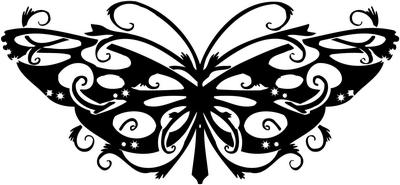 Tribal Butterfly Sticker 167