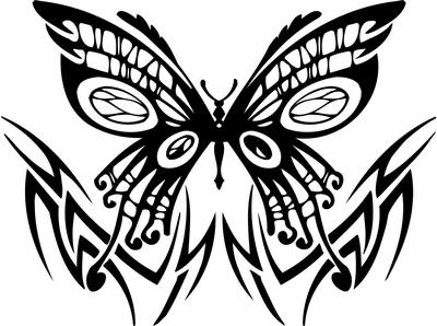 Tribal Butterfly Sticker 175