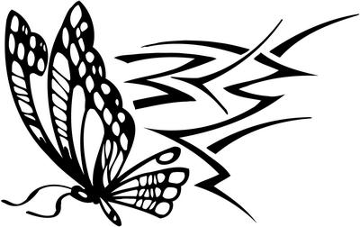 Tribal Butterfly Sticker 182
