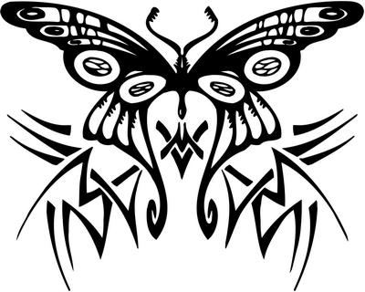 Tribal Butterfly Sticker 197