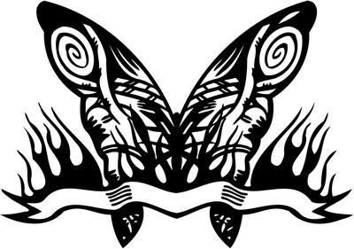 Tribal Butterfly Sticker 201