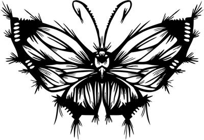 Tribal Butterfly Sticker 222