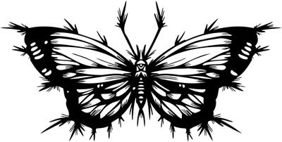 Tribal Butterfly Sticker 234