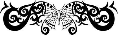 Tribal Butterfly Sticker 258