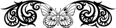 Tribal Butterfly Sticker 260