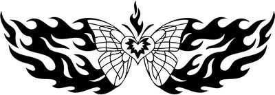 Tribal Butterfly Sticker 261