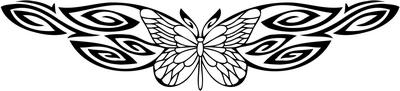 Tribal Butterfly Sticker 263