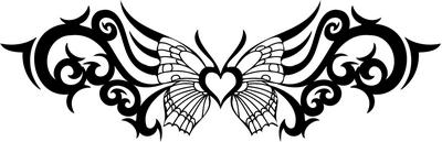 Tribal Butterfly Sticker 264