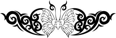 Tribal Butterfly Sticker 266