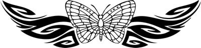 Tribal Butterfly Sticker 267