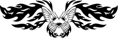Tribal Butterfly Sticker 271