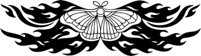 Tribal Butterfly Sticker 272