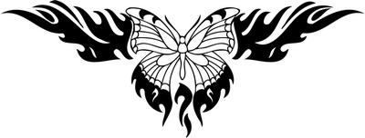 Tribal Butterfly Sticker 277