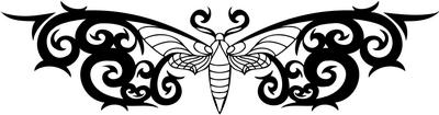 Tribal Butterfly Sticker 281