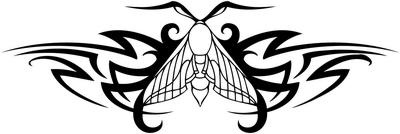 Tribal Butterfly Sticker 283