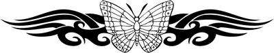Tribal Butterfly Sticker 287