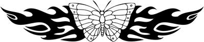 Tribal Butterfly Sticker 290