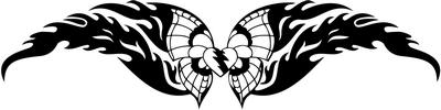 Tribal Butterfly Sticker 291