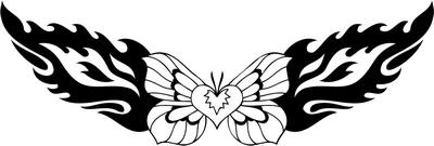 Tribal Butterfly Sticker 294
