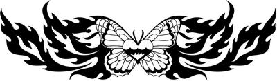 Tribal Butterfly Sticker 296