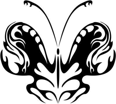 Tribal Butterfly Sticker 248