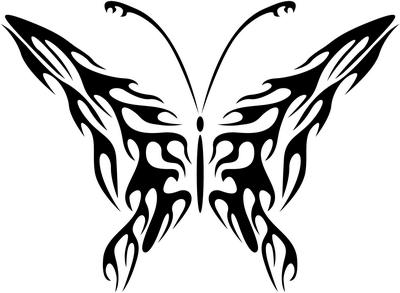 Tribal Butterfly Sticker 249