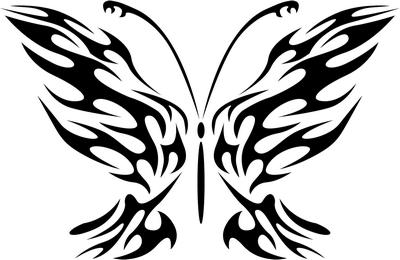 Tribal Butterfly Sticker 250